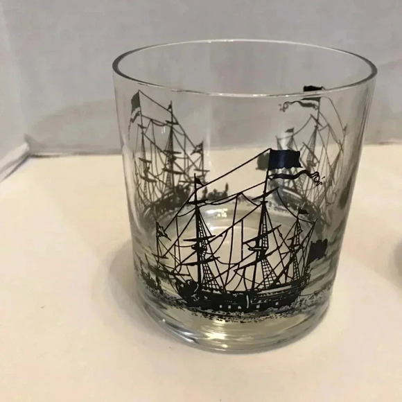 COPENHAGEN Tobacco Ship Logo Glasses Lot Of 3 Rocks Lowball Juice - Picture 4 of 10